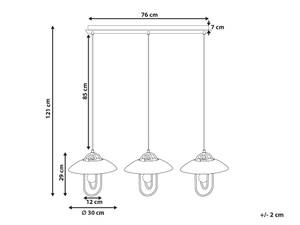 Lampe suspension NATTAI Doré - Blanc - Métal - 76 x 121 x 7 cm