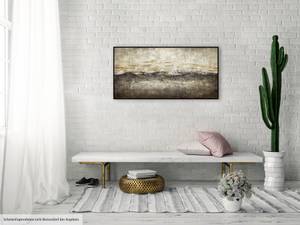 Acrylbild handgemalt Rückkehr Braun - Massivholz - Textil - 100 x 50 x 4 cm