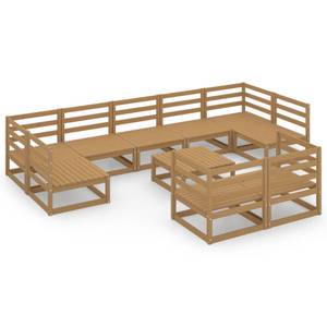 Garten-Lounge-Set (10-teilig) 3009764-1 Braun - Massivholz - Holzart/Dekor - 70 x 30 x 70 cm