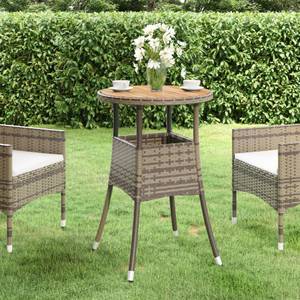 Table de jardin Gris - Bois massif - Bois/Imitation - 60 x 75 x 60 cm