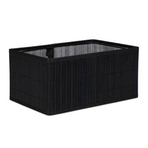 Lot de 12 paniers de rangement noir Noir - Blanc