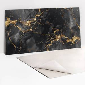 Selbstklebendes Wandpaneel Gold Schwarz - Kunststoff - 100 x 50 x 50 cm