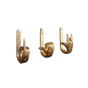 Kleiderhaken FINGERS Gold - Metall - 10 x 17 x 11 cm