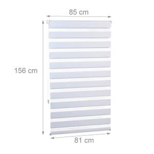 Lot de 2 stores enrouleurs double face Largeur : 85 cm