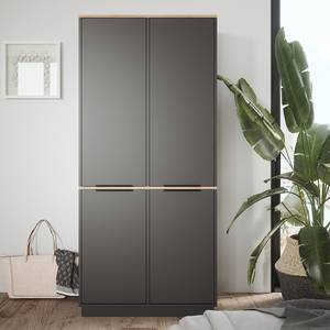 Kleiderschrank Betti 40610 Braun - Grau - Holzwerkstoff - 82 x 179 x 50 cm