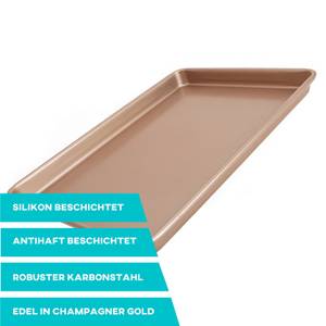 CHEFMADE 34cm Backblech Gold - Metall - 36 x 4 x 25 cm