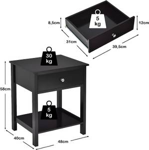 Nachttisch HW66943 (2er Set) Schwarz