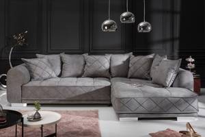 Ecksofa DECADENCIA Grau - Silber