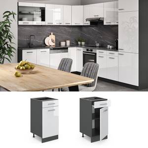 Meuble cuisine R-Line 34903 Anthracite - Blanc brillant