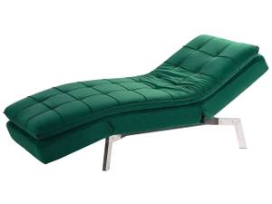 Chaise longue LOIRET Vert émeraude - Vert - Argenté