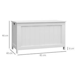 Truhe 833-625V90WT Weiß - Holzwerkstoff - 40 x 46 x 81 cm