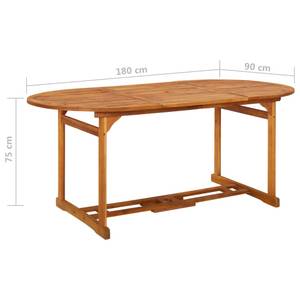 Garten-Essgruppe (9-teilig) 3011567-1 Braun - Massivholz - Holzart/Dekor - 90 x 75 x 180 cm