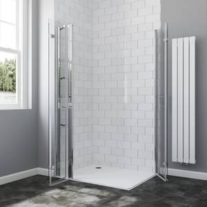 Eckdusche Duschablage barrierefrei 100 x 90 cm