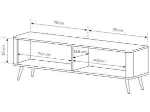 TV-Schrank Latina Beige - Breite: 163 cm