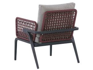 Lounge Set SCIACCA Schwarz - Grau - Rot - Metall - 131 x 80 x 72 cm