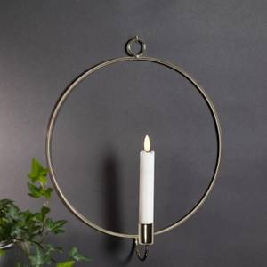 Dekorative Tischleuchte Flamme Ring Gold - Wachs - 28 x 34 x 28 cm