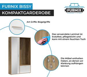 Garderobe BISSY Sandbraun - Weiß