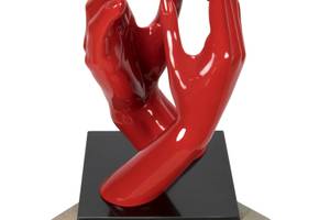 Sculpture moderne I'm there for you Rouge - Pierre artificielle - Matière plastique - 21 x 41 x 21 cm