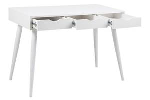 Bureau Nula Blanc - En partie en bois massif - 110 x 77 x 50 cm