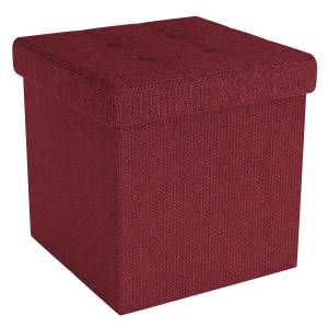 Sitzhocker Sitzwürfel Fußhocker Hocker Rot - Textil - 38 x 38 x 38 cm