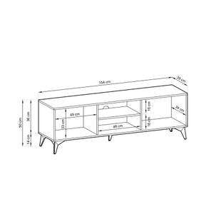 TV-Lowboard Boulia Braun - Holzwerkstoff - 154 x 50 x 39 cm