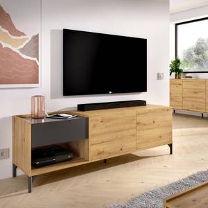 Meuble TV Cengalo Marron - Bois manufacturé - 164 x 49 x 40 cm