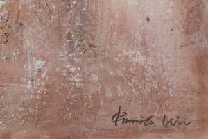 Acrylbild handgemalt Quartzscape Pink - Massivholz - Textil - 60 x 60 x 4 cm