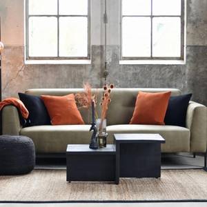 Couch- & Beistelltisch Kilohana Schwarz - Massivholz - Holzart/Dekor - 50 x 42 x 50 cm