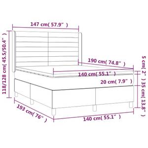 Bettgestell-K-11031 Schwarz - Holzwerkstoff - 147 x 118 x 193 cm