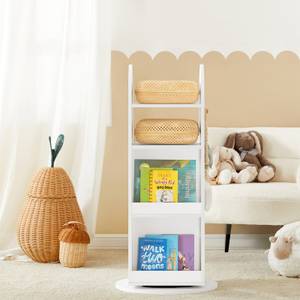 Étagère enfant KMB64-W Blanc - Bois manufacturé - 48 x 105 x 48 cm