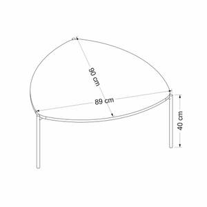 Table basse Gladsaxe triangulaire Marron - Métal - 90 x 40 x 89 cm