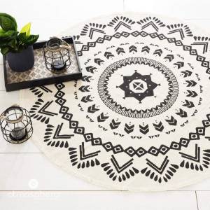 Teppich mit Mandala-Muster Naturfaser - 120 x 120 x 120 cm