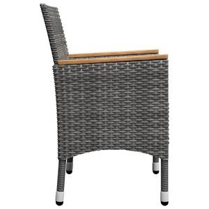 Salle à manger (lot de 5) 3068748 Gris - Bois massif - Bois/Imitation - 70 x 74 x 140 cm