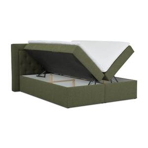 Boxspringbett Allure Pocket und Visco Khaki - Breite: 160 cm