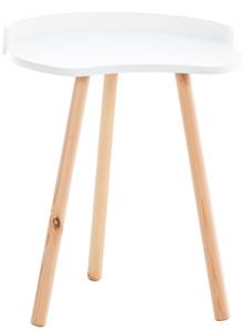 Table d'appoint Jannis Blanc - Bois manufacturé - 45 x 54 x 45 cm