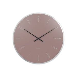 Horloge murale Mirror Numbers Rose foncé