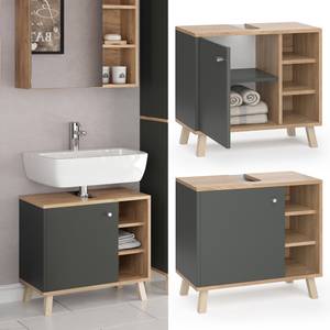 Meuble sous vasque simple Senyo 36361 Anthracite