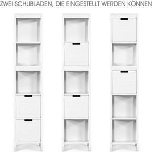 Badschrank mit 2 Schubladen Weiß - Holzwerkstoff - 30 x 145 x 30 cm