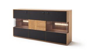 Esszimmer Vera 142 (10-teilig) mit LED Braun - Holzart/Dekor - Holz teilmassiv - 372 x 207 x 37 cm