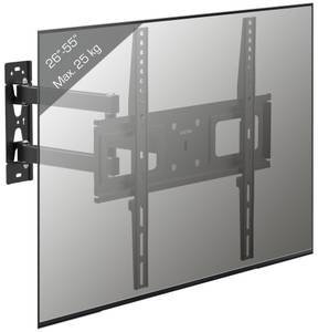 Support mural pour téléviseur B-SN 400 Noir - Métal - 44 x 42 x 8 cm