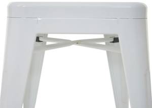 Hocker A73 Metall Reinweiß