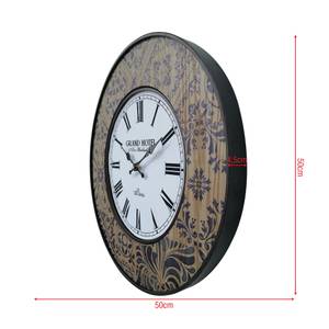 Wanduhr  Lisianto Braun - Holzwerkstoff - 5 x 50 x 50 cm