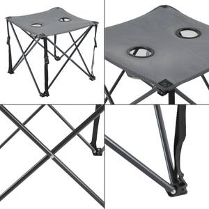 Table et 2 chaises pliantes Banzi Gris