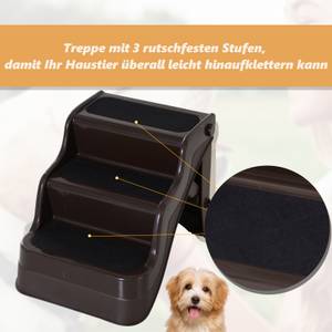 Hundetreppe D06-050BN Braun - Kunststoff - 39 x 15 x 62 cm