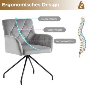 Esszimmerstuhl VELVRest (4er Set) Hellgrau - 4er Set