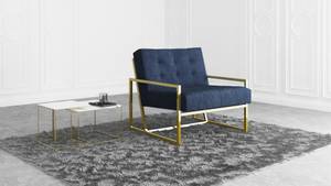 Loungesessel Chicago Gold - Marineblau - Nachtblau - Gold