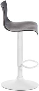 Tabouret de bar Hover Gris - Blanc