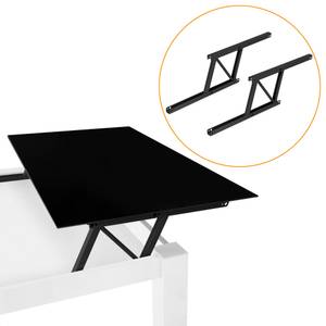 Hebemechanismen für Couchtisch 2er-Set Schwarz - Metall - 4 x 4 x 39 cm