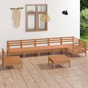 Garten-Lounge-Set Braun - Massivholz - Holzart/Dekor - 64 x 29 x 64 cm