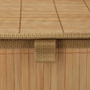 3 x Aufbewahrungskorb natur Braun - Bambus - Textil - 33 x 15 x 26 cm